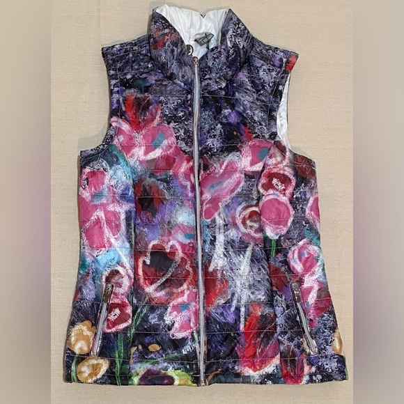Dolcezza abstract floral vest   NWT - Picture 2 of 8